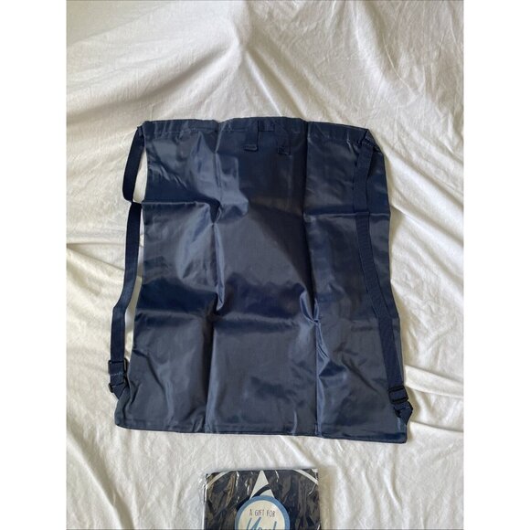 Skechers Navy Blue Adjustable Strap Drawstring Bag With Logo Design - Picture 4 of 5